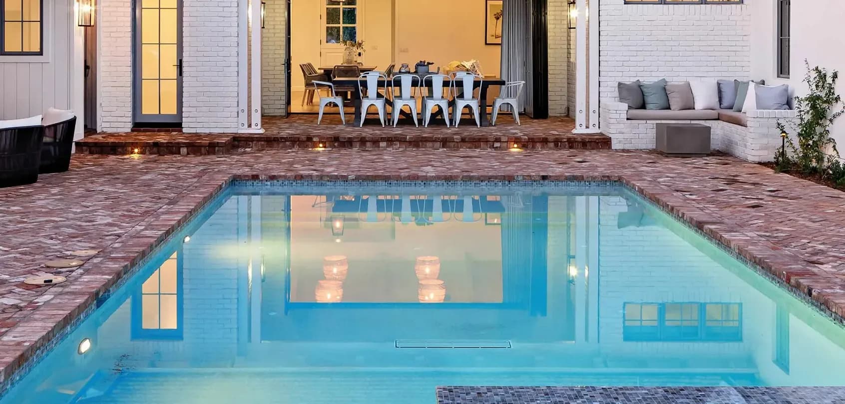 Pool finished in PebbleSheen Arctic White (PTI photography)
