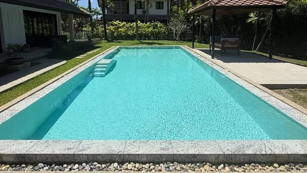 Garden villa pool after renovation