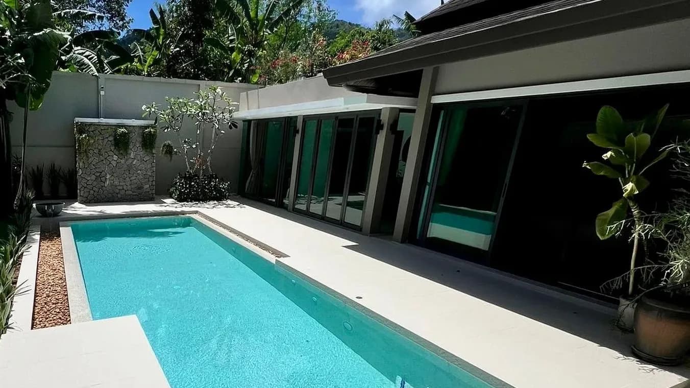 Garden lap pool after renovation