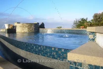 Lightstreams glass tile, Steel Blue — photo 10