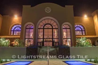 Lightstreams glass tile, Steel Blue / Bronze — photo 20