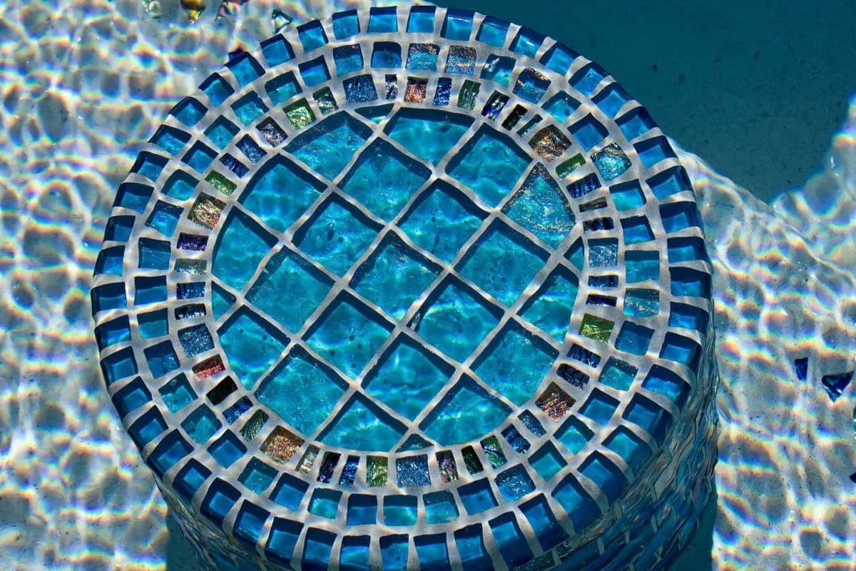 Jewel Inlays ring on a pool bar stool