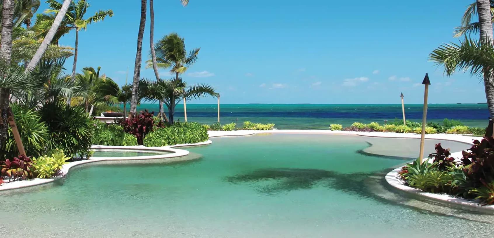 PebbleTec Sandy Beach finished pools