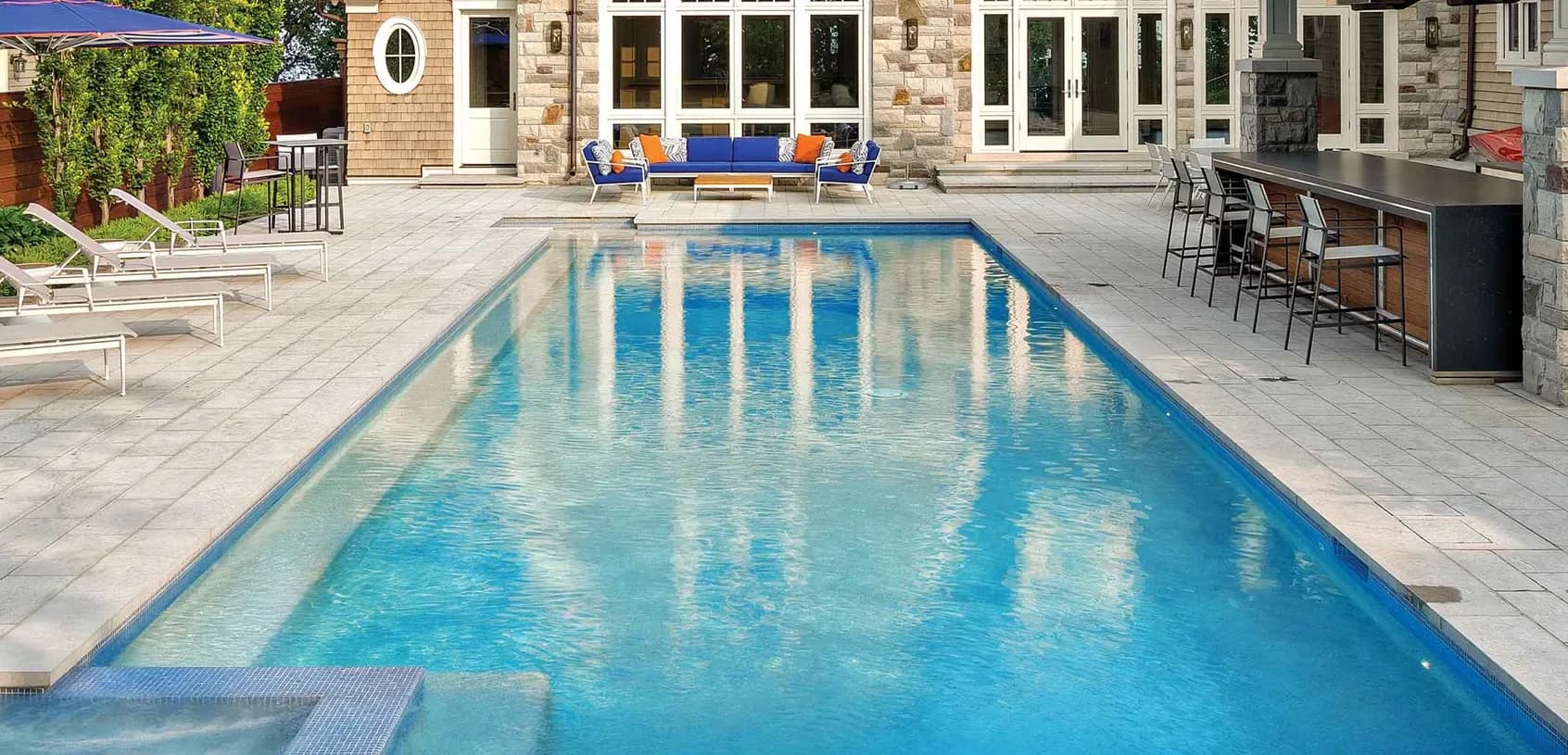 PebbleTec Sky Blue finished pools